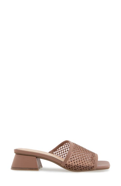 Reaction Kenneth Cole Buenita Slide Sandal In Tan Crystal Mesh