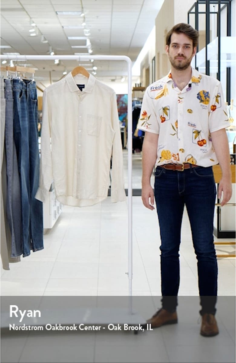 Solid Linen & Lyocell Twill Button-Down Shirt, sales video thumbnail