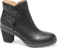 Hälsa Footwear Rea Floral Embossed Leather Bootie