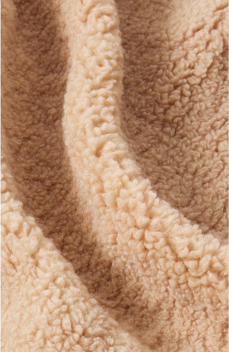 Cotton On Men's Faux Shearling Bomber Jacket, Alternate, color, Brown