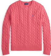 Polo Ralph Lauren Cable Stitch Cotton Crewneck Sweater