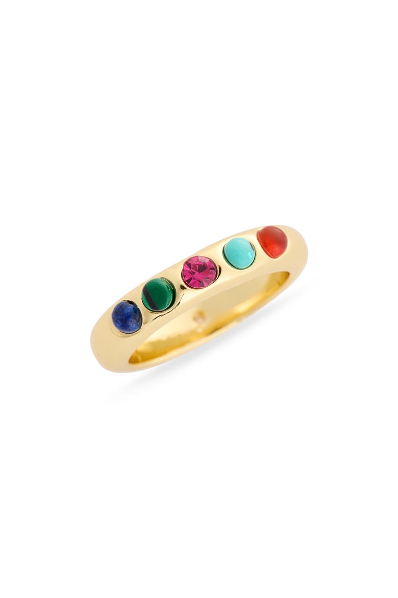 Scatter Stone Band Ring, Main, color, RAINBOW/ GOLD