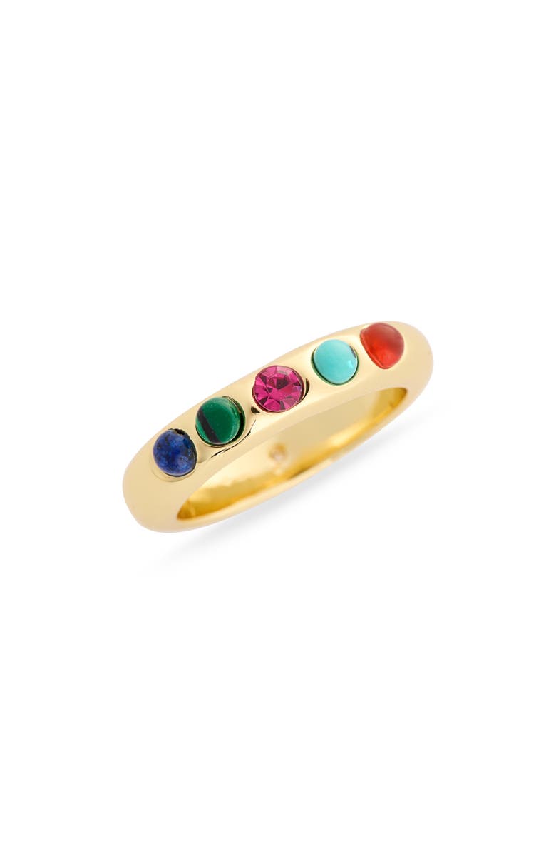 Covet Scatter Stone Band Ring, Main, color, Rainbow/ Gold