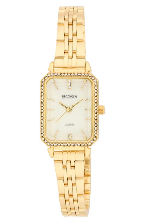 Octotank Crystal Quartz Bracelet Watch, 23mm