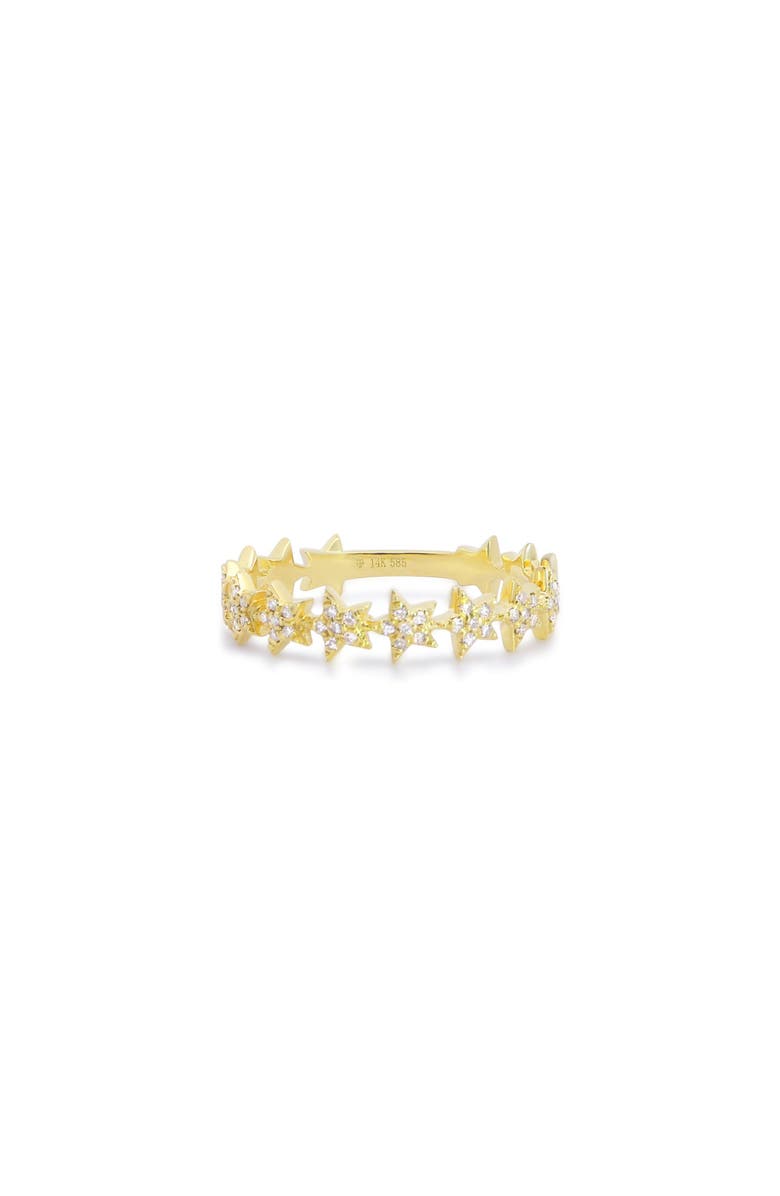 The Lovery Fine Jewelry Diamond Star Band, Main, color, Yellow Gold