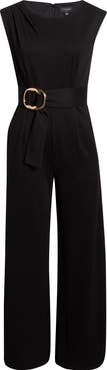 Tahari ASL Buckle Detail Jumpsuit