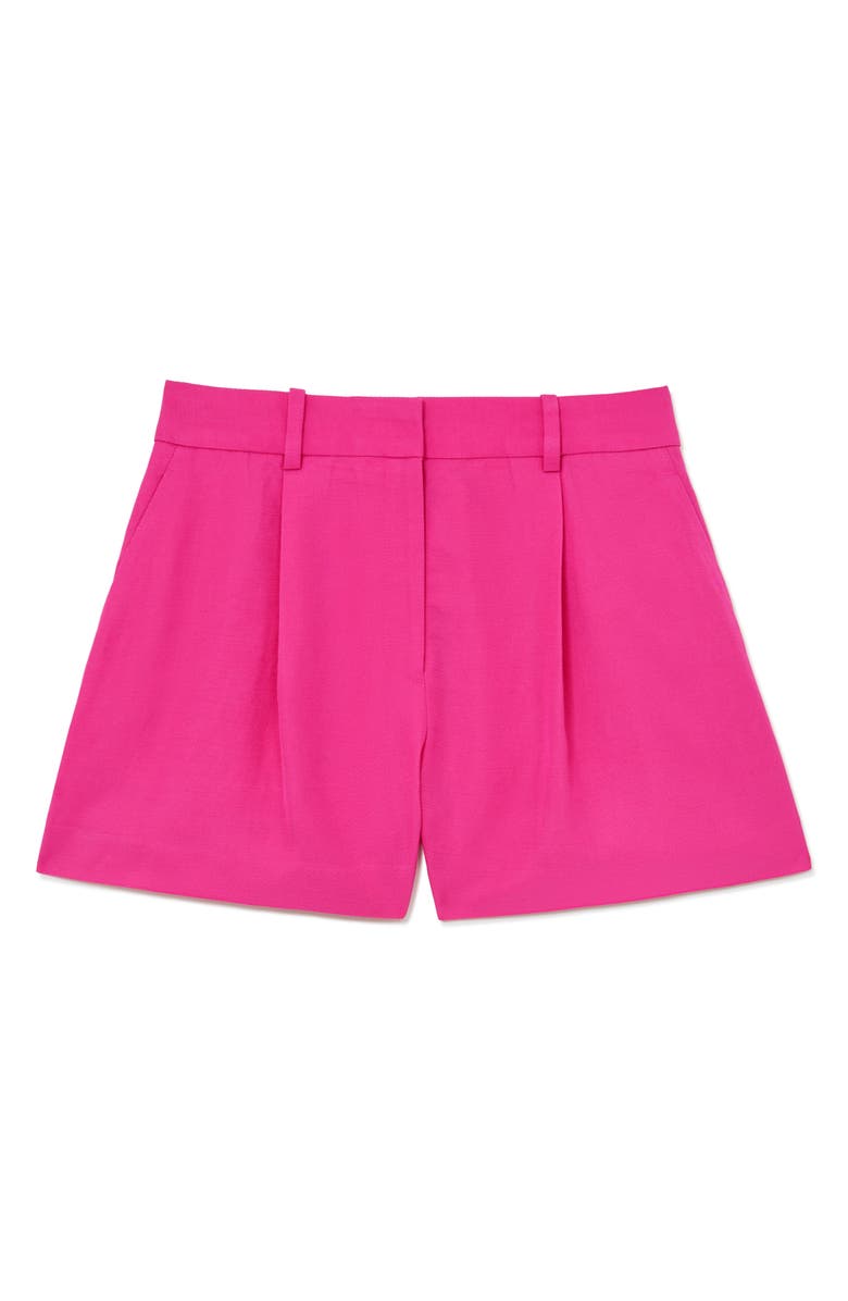 Reiss Charli Pleated Shorts, Alternate, color, Pink