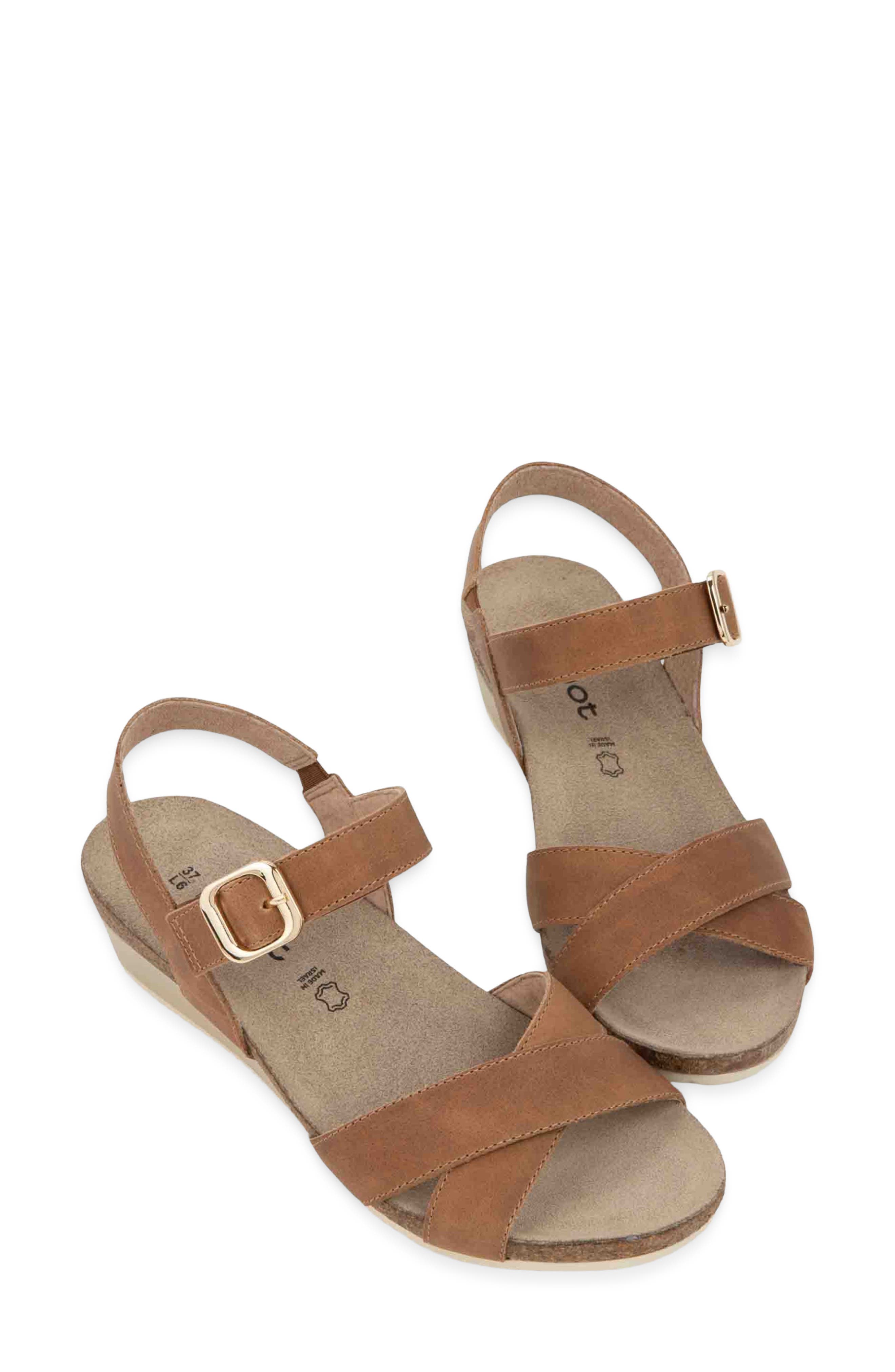 Throne Wedge Sandal, Alternate, color, LATTE BROWN LEATHER