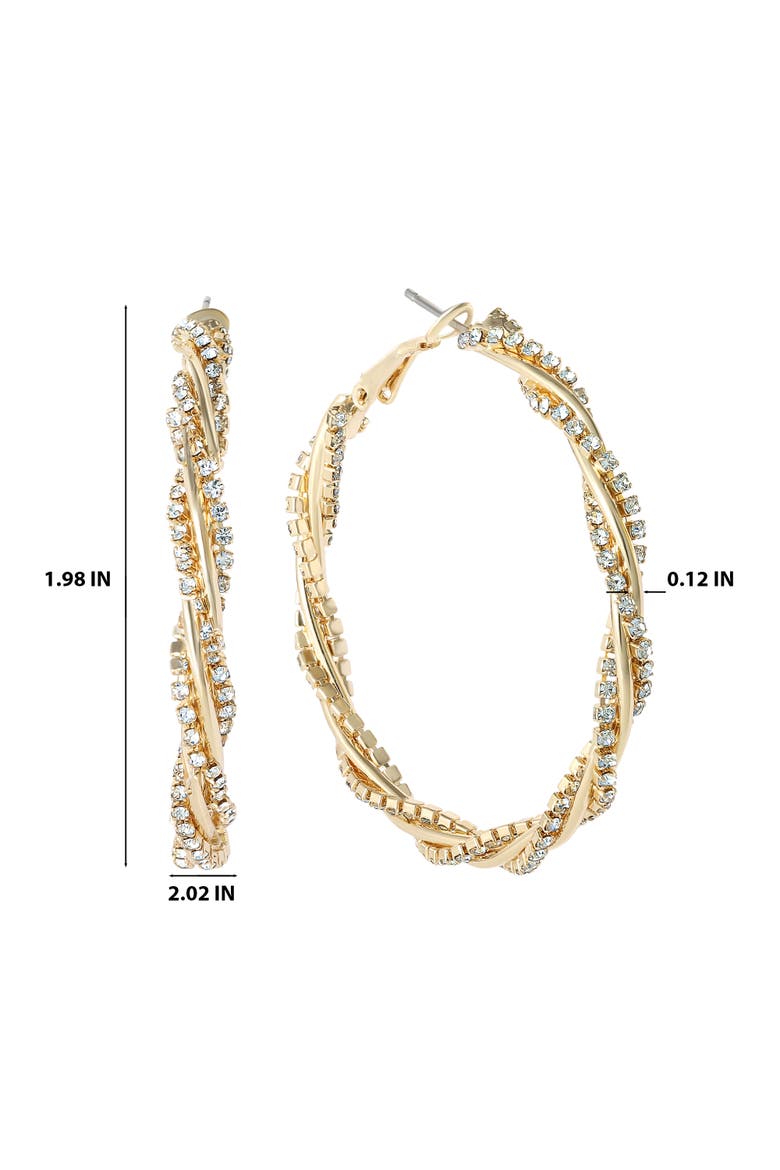 Spiral Hoop Gold-Tone Twisted Earrings, Alternate, color, Gold