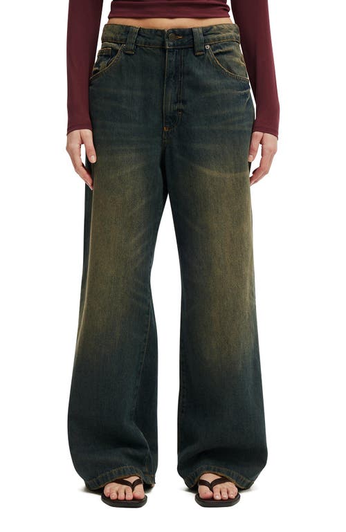 Cotton On Low Super Baggy Jean In Green