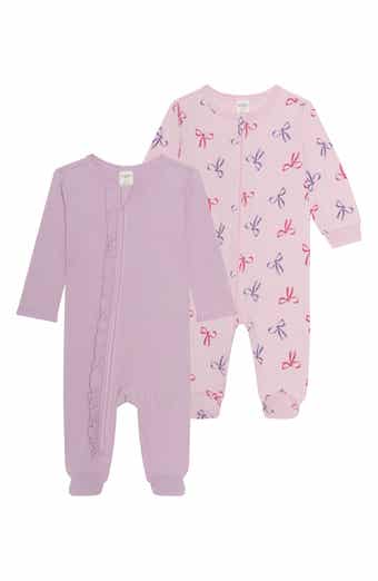 PL Baby by Petit Lem 2-Pack Assorted Ribbed Knit Footies