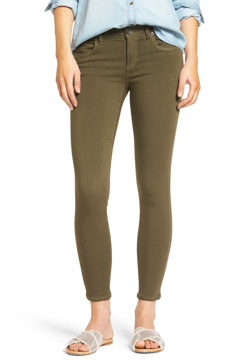 Donna Skinny Jeans, Main, color, OLIVE
