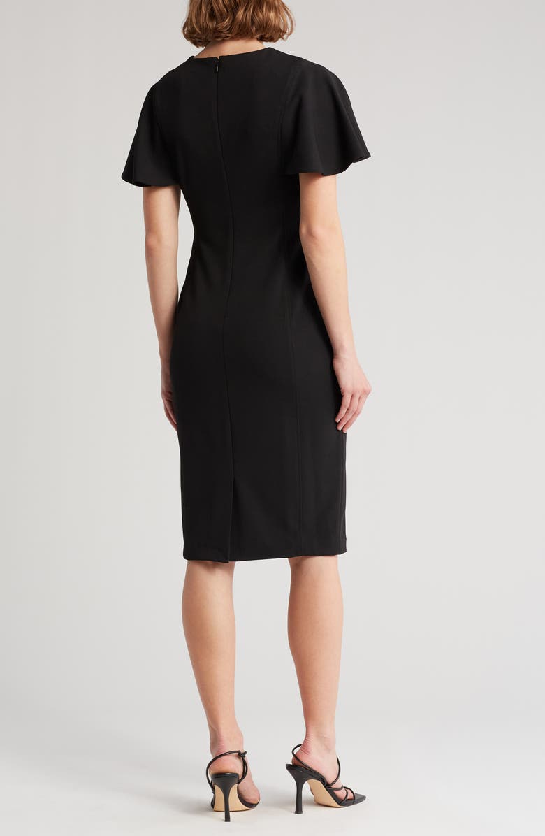 Calvin Klein Flutter Sleeve Sheath Dress, Alternate, color,