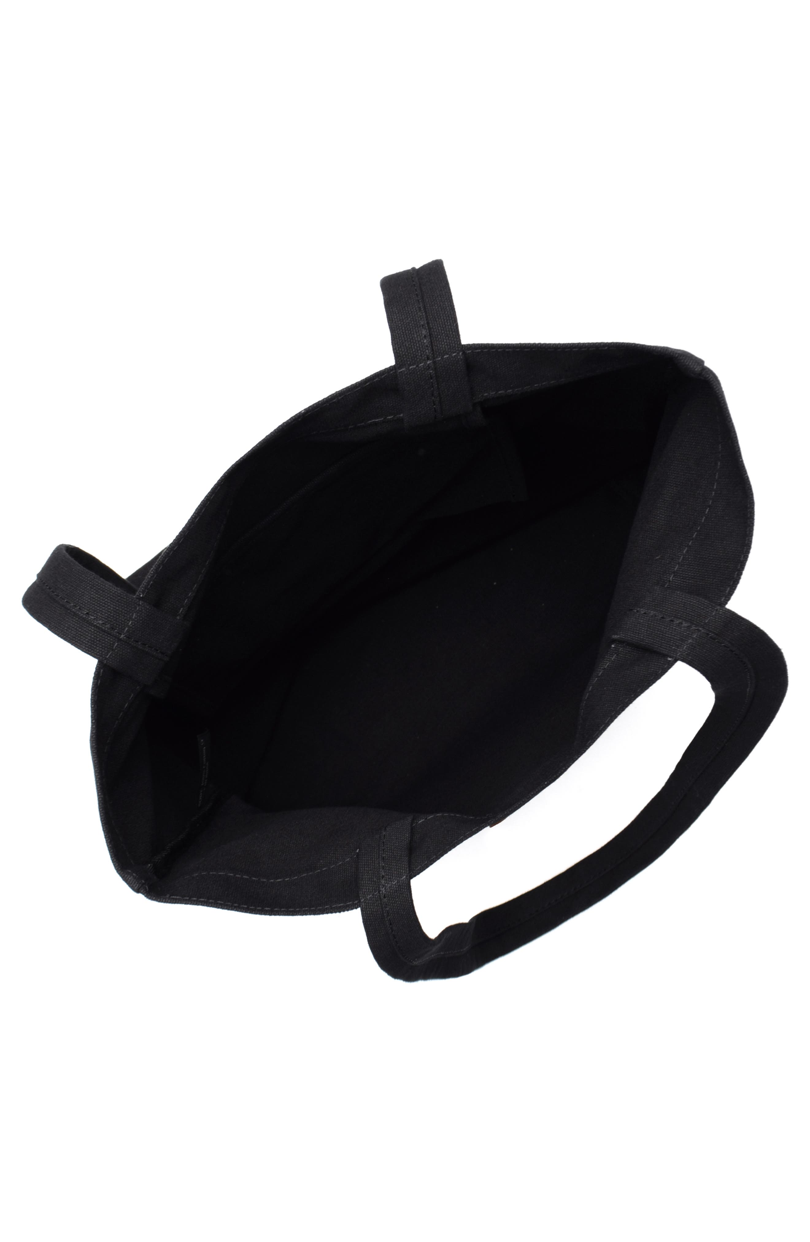 New Amsterdam Leatherworks Eden Canvas Tote Bag, Alternate, color, Black