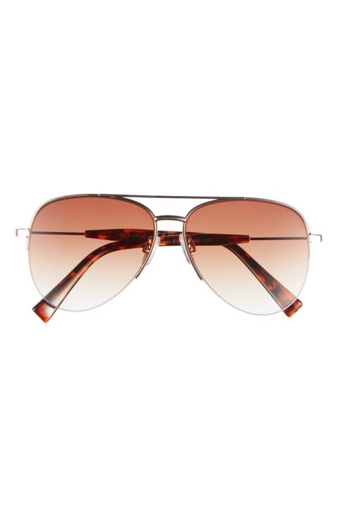 56mm Gradient Aviator Sunglasses
