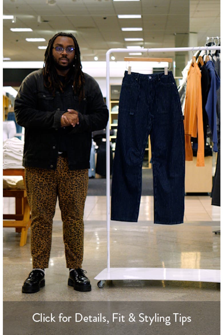 Rhett Pinstripe Wide Leg Carpenter Jeans video