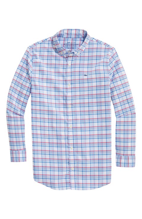 On-the-Go Plaid Button-Down Shirt