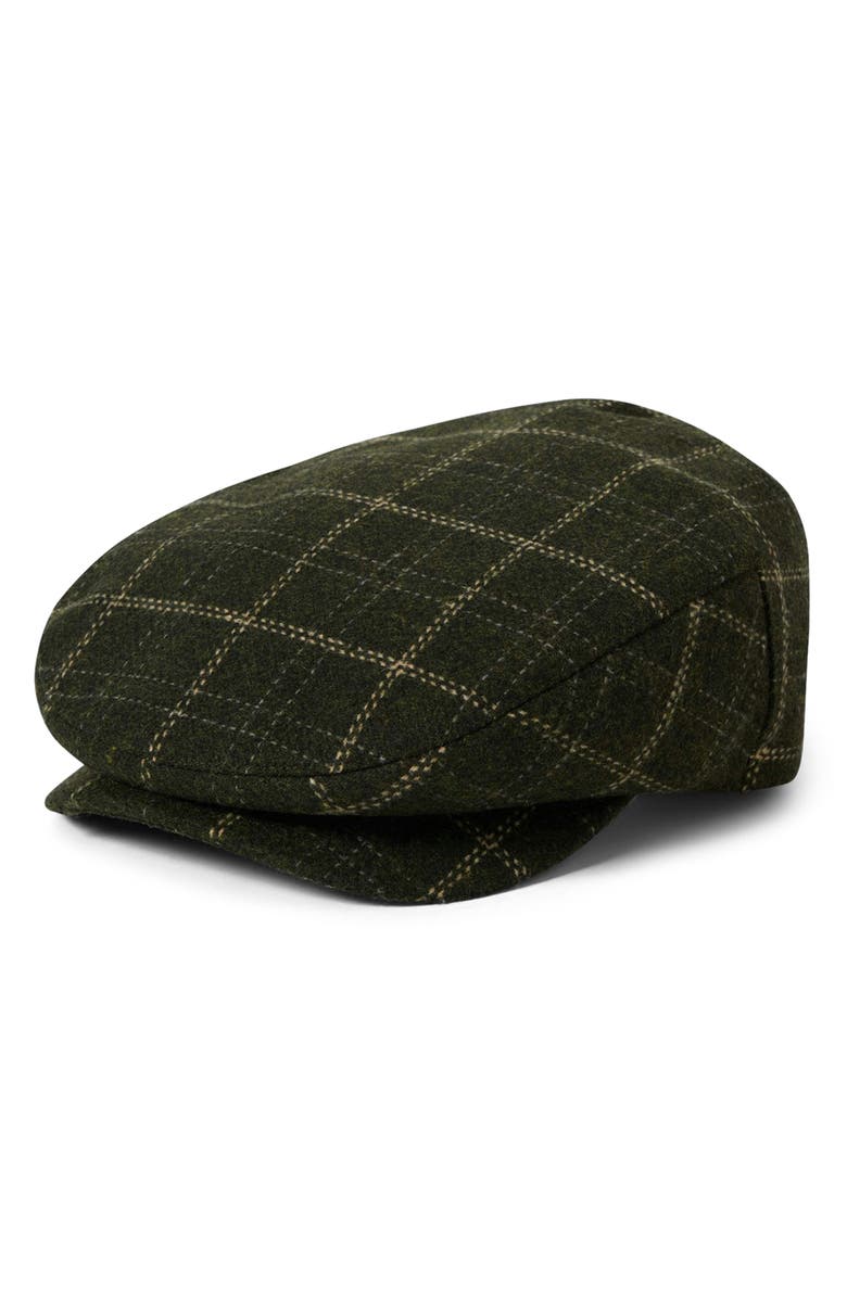 Brixton Barrel Driving Cap, Main, color, Moss/ Sand