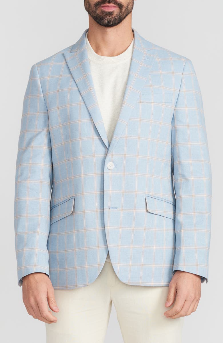 SAVILE ROW CO Blue Plaid Sport Coat, Main, color, Blue