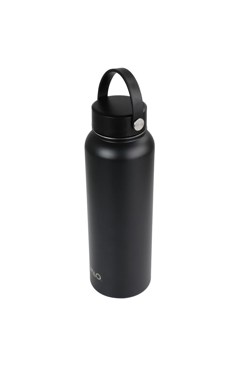 Wao 38 oz. Thermal Bottle with Lid, Alternate, color, Matte Black