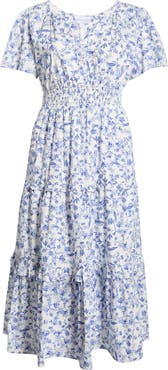 SUGARLIPS Francine Toile Fabiola Ruffle Maxi Dress