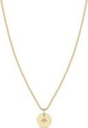 Zoë Chicco 14K Gold Small Disc Pendant Necklace
