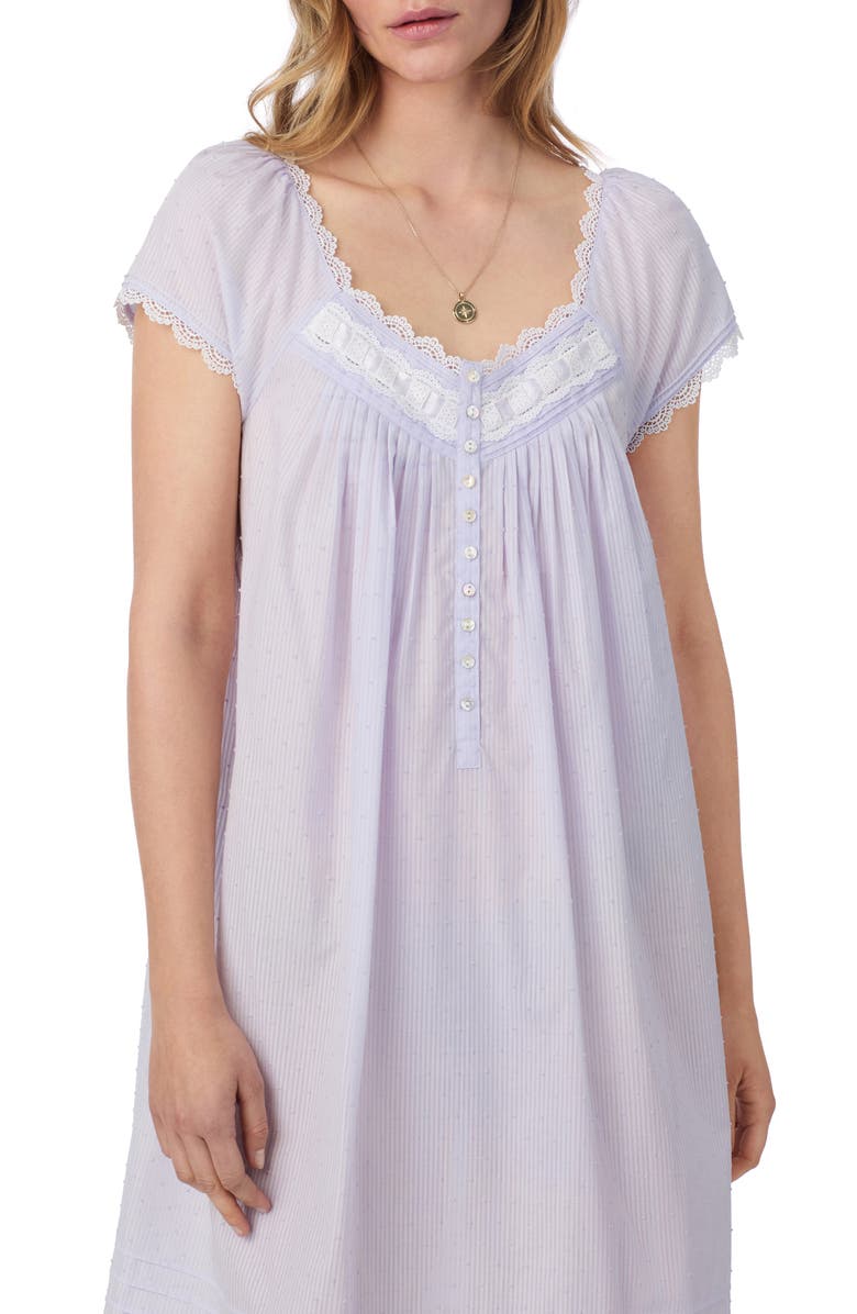Eileen West Cap Sleeve Waltz Nightgown, Alternate, color, Lavender