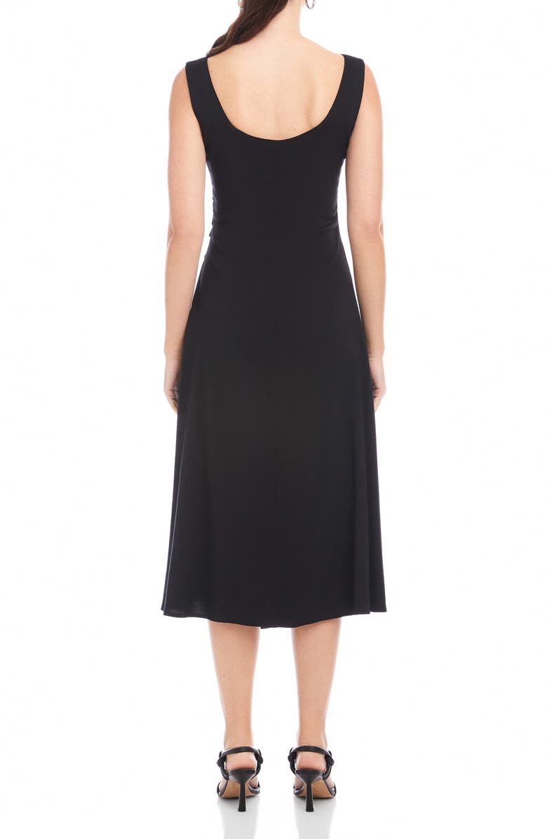 FIFTEEN TWENTY Shari Side Shirred Midi Dress, Alternate, color, Black