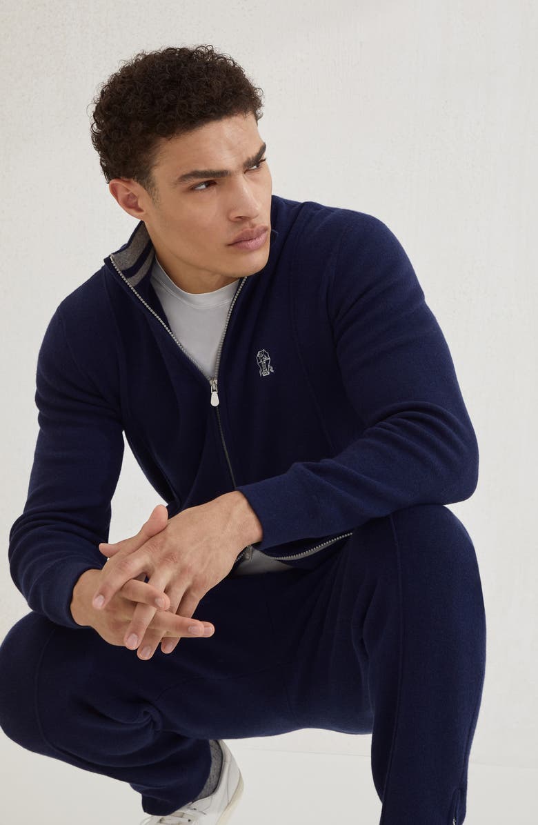 Brunello Cucinelli Cashmere cardigan, Alternate, color, Marine Blue