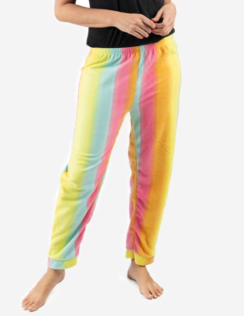 Leveret Fleece Printed Holiday Pajama Pants In Multi