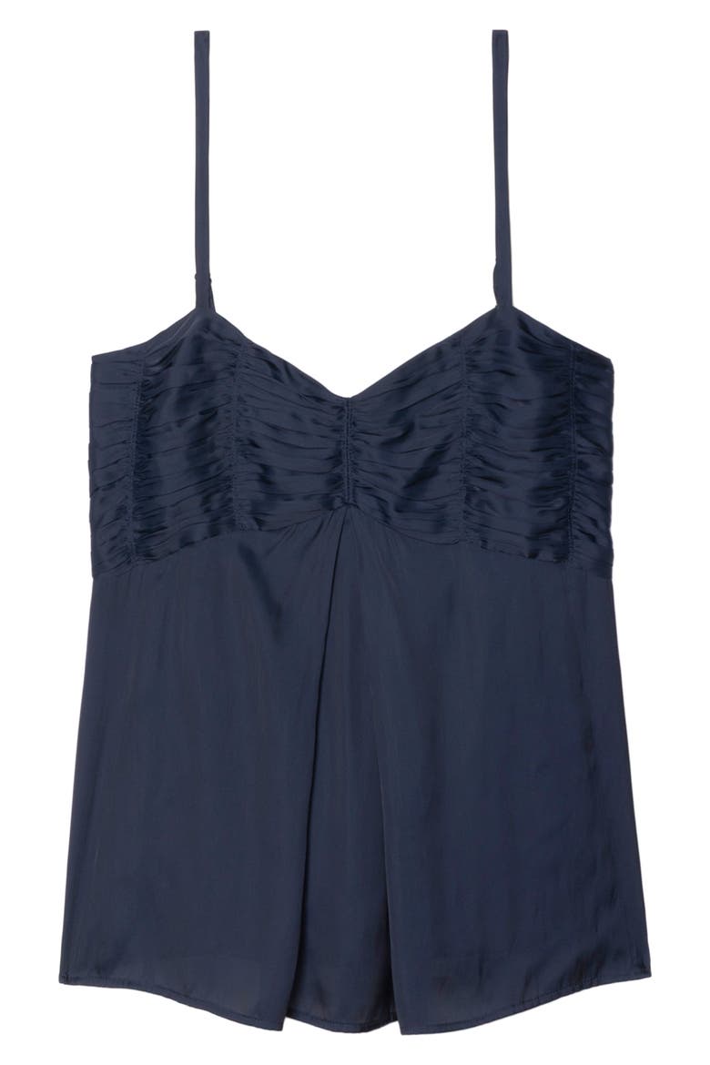 Cippie Pleated Satin Camisole, Alternate, color, ENCRE