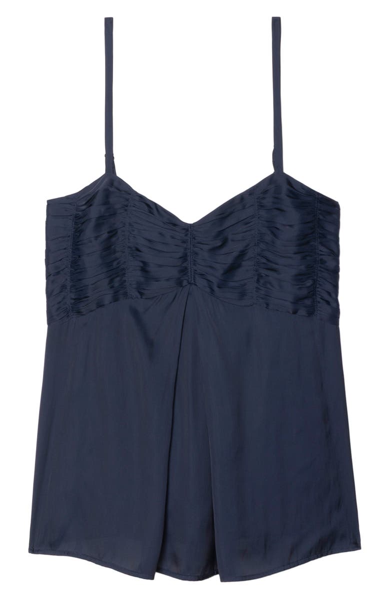 Zadig & Voltaire Cippie Pleated Satin Camisole, Alternate, color, Encre
