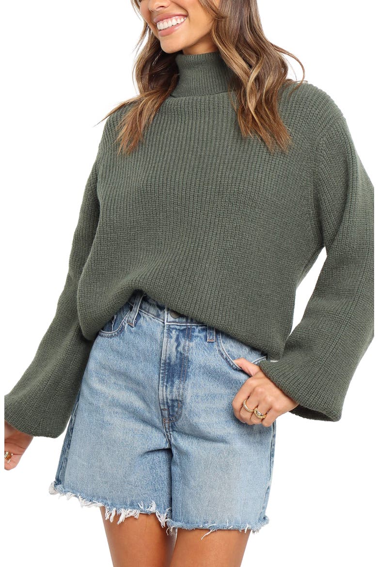 Freddie Turtleneck Sweater, Main, color, GREEN