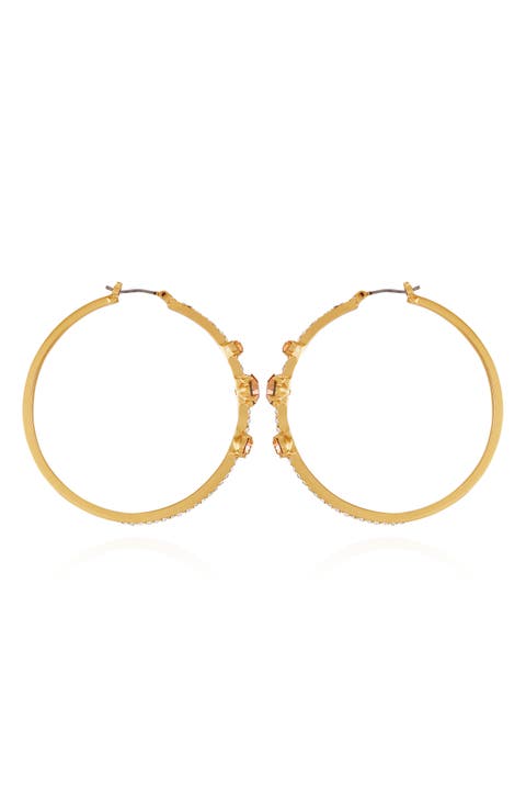 Crystal Hoop Earrings