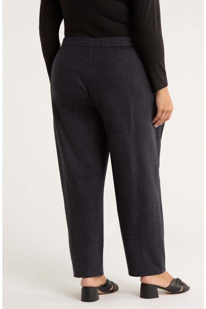 Pleated Virgin Wool Ankle Lantern Pants, Alternate, color, CHARCOAL