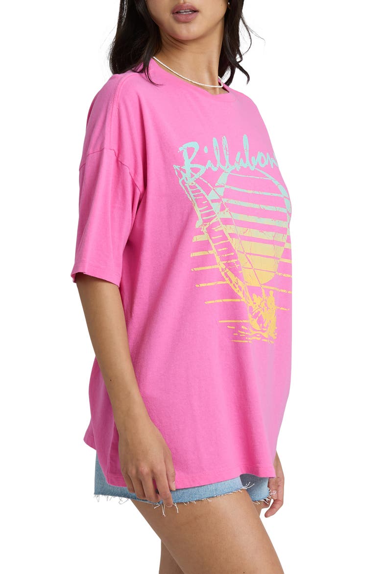 Every High Tide Oversize Cotton Graphic T-Shirt, Alternate, color, GUAVA