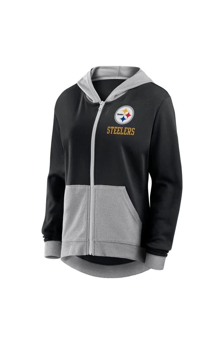 FANATICS Women's Fanatics  Black Pittsburgh Steelers Hit It Full-Zip Hoodie, Alternate, color, Black