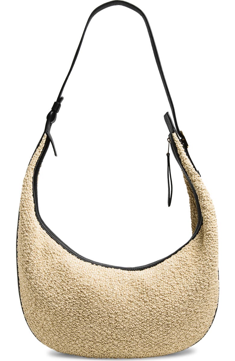 Khaite Augustina Hobo Bag, Alternate, color, 367 Black / Natural