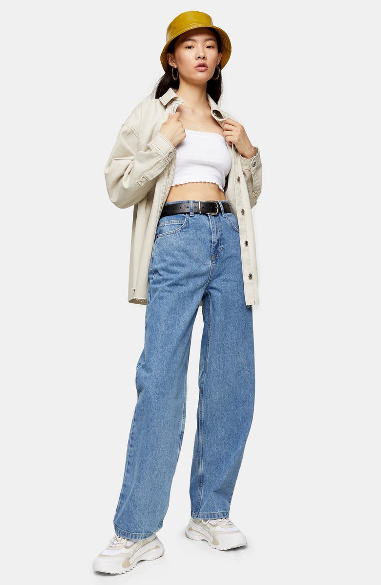 Topshop Straight Leg Baggy Jeans, Alternate, color, 