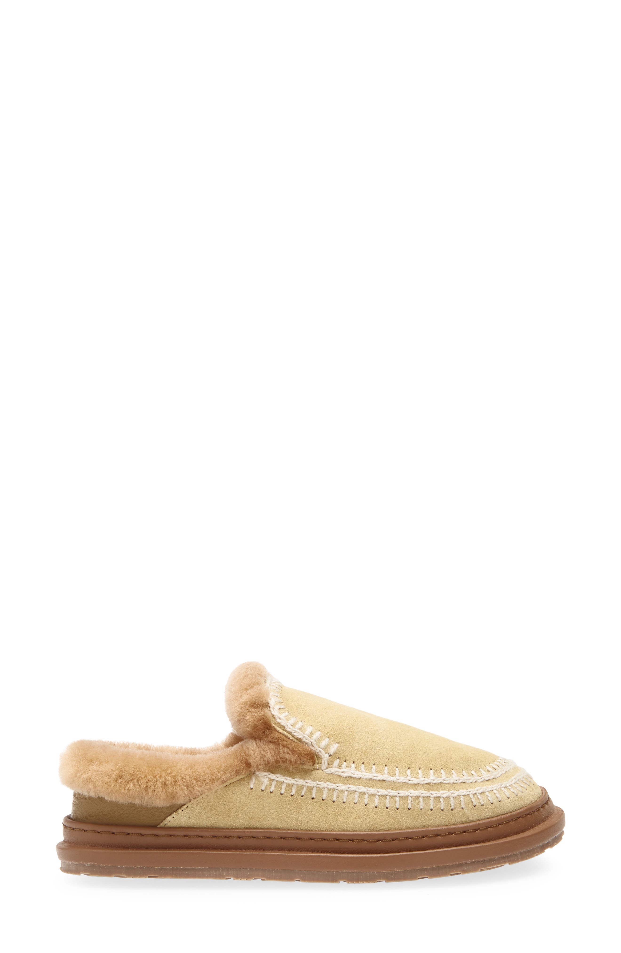 Laidback London Jun 4.1 Genuine Shearling Lined Slipper, Alternate, color, Buttermilk Suede / Natural
