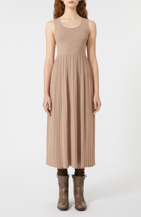 Markus Plissé Crepe Sleeveless Dress
