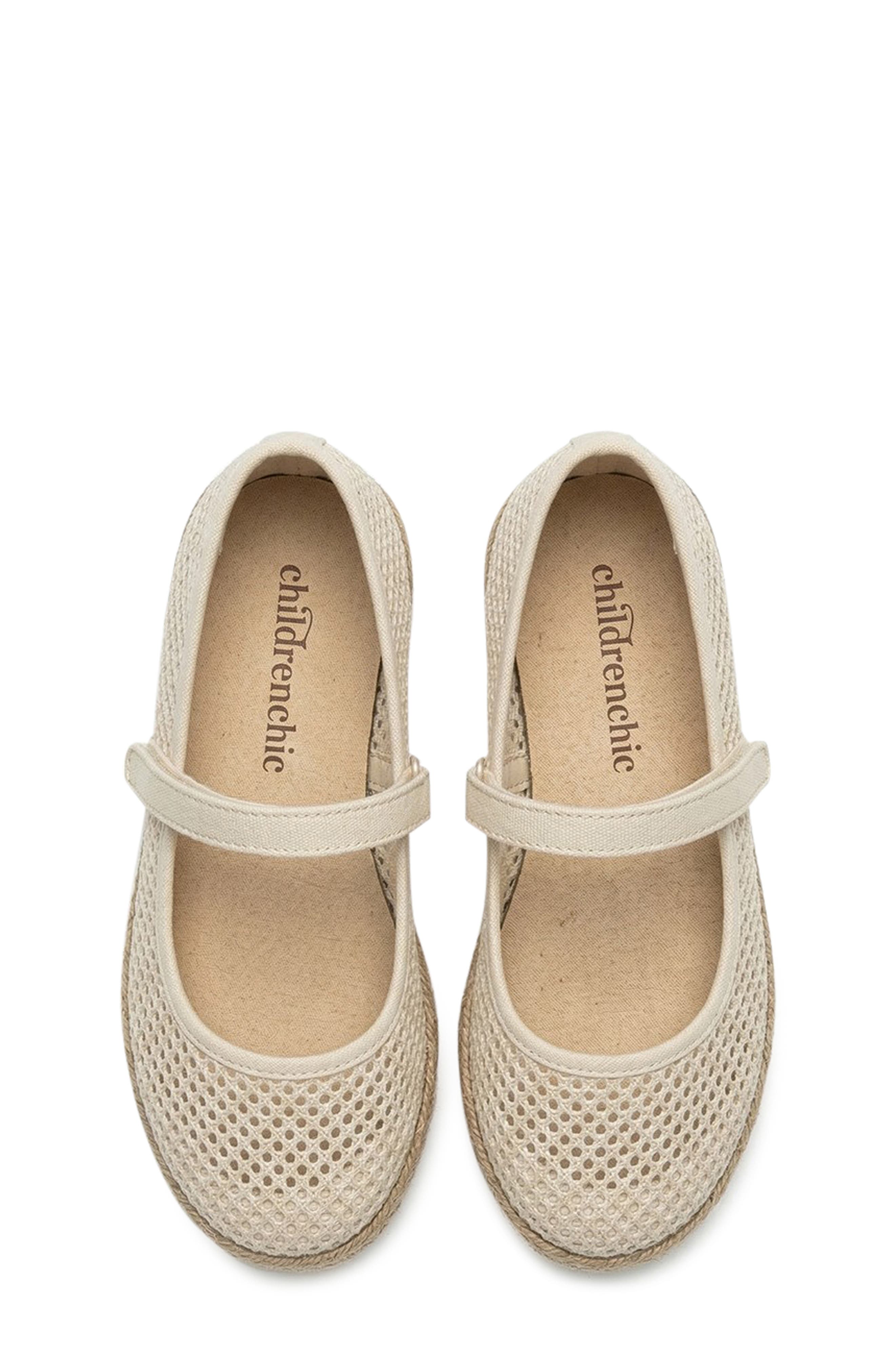 CHILDRENCHIC Kids' Harper Espadrille Mary Jane Flat, Alternate, color, Cream