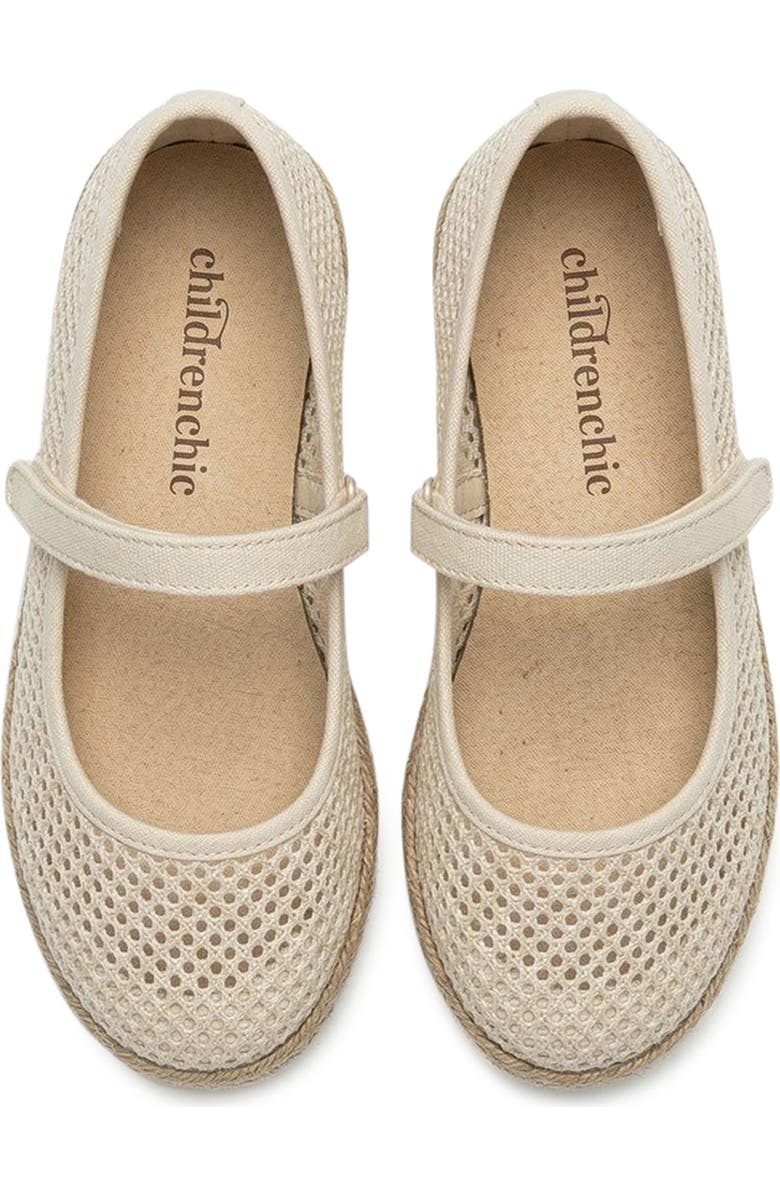 CHILDRENCHIC Kids' Harper Espadrille Mary Jane Flat, Alternate, color, Cream