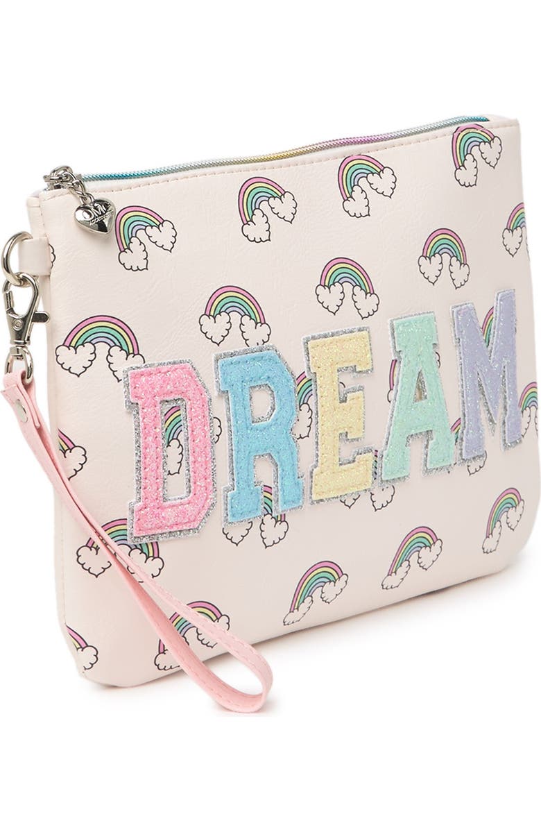 OMG Accessories Dream Rainbow Print Cosmetic Wristlet, Alternate, color,