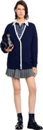 SANDRO Long two-tone cardigan