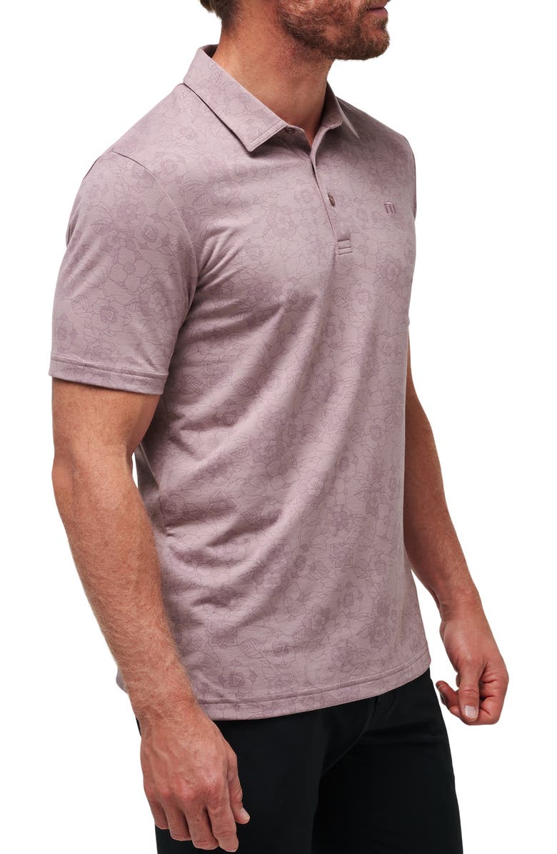 TravisMathew New Destination Floral Golf Polo, Alternate, color, Elderberry