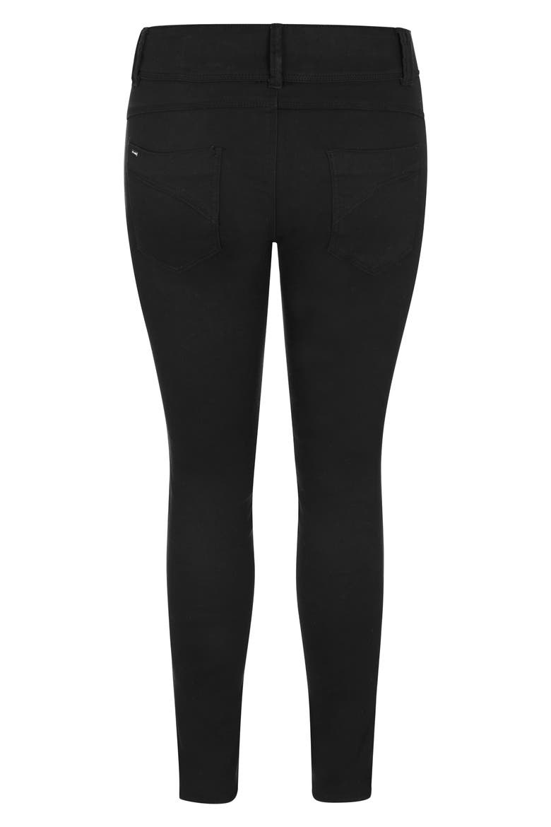 Asha High Waist Skinny Jeans, Alternate, color, BLACK