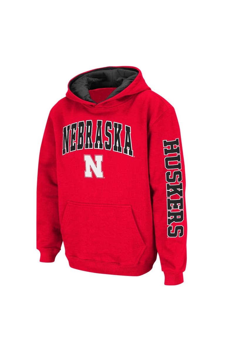 COLOSSEUM Youth Colosseum Scarlet Nebraska Huskers 2-Hit Team Pullover Hoodie, Alternate, color, Scarlet