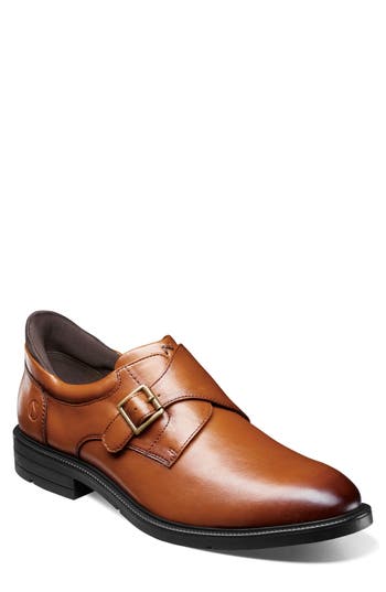 Nunn Bush Hero Plain Toe Monk Shoe In Brown