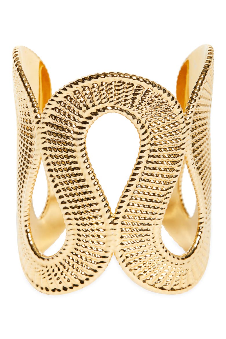 Geometric Cuff Bracelet, Main, color, GOLD